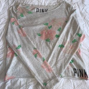 VS PINK Long Sleeve Semi-Cropped Sweater